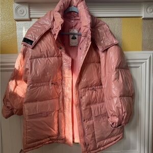 Shiny Pink Puffer Jacket